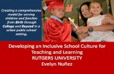 Developing an Inclusive School Culture for Teaching and ...clc.camden.rutgers.edu/Presentation/Evelin_Nunez Presentation.pdf1. Student Achievement – Comes first 2. We do what ever