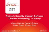Network Security through Software Defined Networking: a ......Network Security through Software De ned Networking: a Survey J er^ome Fran˘cois, Lautaro Dolberg, Olivier Festor, Thomas