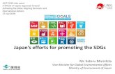 Japan’s efforts for promoting the SDGs · 2019. 7. 29. · Japan SDGs Award and Japan Future City • Companies, local governments and CSOs making outstanding efforts, either domestically