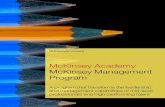 McKinsey Academy McKinsey Management Program/media/McKinsey/Business... · 2020. 8. 5. · The MMP is a multi-client program that is offered several times per year, with each 6-8