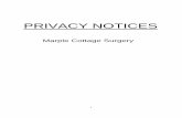 PRIVACY NOTICES · stoccg.marplecottagesupport@nhs.net, or ask at reception. Alternatively, should you have any questions about our privacy policy or the information we hold about