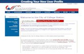 Creating Your New User Profile - College Station, Texas · Creating Your New User Profile. SAMPLE Creating Your New User Profile. Enter newly created Username Enter newly created