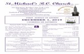 St.Michael’s R.C. Church...2019/12/01  · on Wednesday, December 11th and Thursday, December 12th. Mass will be celebrated (in Spanish) at 7:30pm on both Wednesday, December 11th