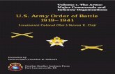 U.S. Army Order of Battle, 1919–1941 · the organizations’ distinctive unit insignia, as well as many maps showing command boundaries and charts illustrating the assortment of