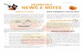 ARLINGTON’S NEWS & NOTES · 2020. 10. 1. · the road. Please keep your trash cans at least 2-3 ft back from the edge of the road so that the arms of the truck can reach them for