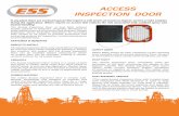 ACCESS INSPECTION DOOR Acc… · ACCESS INSPECTION DOOR In any plant, there are enclosed spaces that require a safe means of access to inspect, service or take samples during the