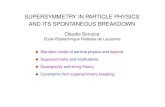 SUPERSYMMETRY IN PARTICLE PHYSICS AND ITS …€¦ · SUPERSYMMETRY IN PARTICLE PHYSICS AND ITS SPONTANEOUS BREAKDOWN Claudio Scrucca Ecole Polytechnique Fed´ erale de Lausanne´