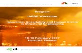 Program IABSE Workshop Ignorance, Uncertainty and Human ... · The workshop theme is “Ignorance, Uncertainty and Human Errors in Structural Engineering”.It address varying aspects