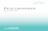 GTG Procurement AW - University of Salford · Getting to grips with Procurement 01 Contents Acknowledgements 01 Foreword by Nick Petford, Chair, Procurement UK 02 Foreword by Geo˜