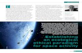 Establishing an ecological ethical paradigm for space activity · alongside technical and administrative matters rather than be treated as ancillary considerations. The environmental