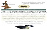 DECOYS UNLIMITED INC. ANNOUNCES THEIR Spectacular …decoysunlimitedinc.net/wp-content/uploads/2016/06/2016-Flyer.pdf · Snow goose by Wildfowler Preening scoter by Dick O’Connor