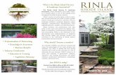 The Rhode Island Nursery & Landscape Association · Increase Awareness of Your Business RINLA’s website has current information on ... dards, increased professional ... industry