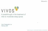 A breakthrough in the treatment of mild-to-moderate sleep ... · 3/14/2020  · 1 Vivos Therapeutics, Inc. February 2020 ® A breakthrough in the treatment of mild-to-moderate sleep