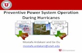 Preventive Power System Operation During Hurricanes...mostafa.ardakani@utah.edu Thank You! • Y. Sang, J. Xue, M. Sahraei-Ardakani, and G. Ou, “Effective Scenario Selection for