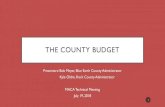 The County Budget - MACA Home Budget Presentation.pdfType of Property Value Change Market Value Annual Cost Change Residential Homestead / Ag Homestead House, Garage & 1st Acre 8.40%