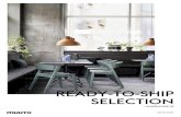 READY-TO-SHIP SELECTION€¦ · explored in the regular pricelist and catalogue. INDEX FURNITURE / Chairs 4 Dining Tables 44 Coffee Tables 62 Sofas 73 Storage 88 LIGHTING / Pendants
