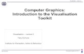 Computer Graphics: Introduction to the Visualisation Toolkit · Taku Komura Computer Graphics & VTK 19 Visualisation : Lecture 2 VTK : in summary Our provider of a computer graphics