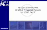 Analyst Presentation 1Q 2015 Financial Results May 18 , 2015ir.gasplus.it/file_upload/18052015_Analyst_Presentation_1Q2015.pdf · EBT 6.4 6.2 3.9% Net Result 4.4 3.6 +21.7% EPS (€