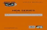 HDA SERIES - GfK Etilize · 2 HDA Series Users Manual Thank you for choosing Night Owl Security Products! By purchasing a Night Owl product, you receive a one (1) year warranty covering