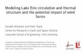Modeling Lake Erie circulation and thermal structure and ... · upper part of the water column, may be small, but could still impact algal bloom development. Algal blooms absorb sunlight,