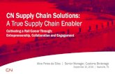 CN Supply Chain Solutions: A True Supply Chain Enabler · 2012. 2016. 2018… CN Brokerage Customs Clearance Services • Customize import/export solution to meet the customers’