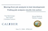 Moving from Job Analysis to Test Development: Putting Job ...annex.ipacweb.org/library/conf/04/mcgonigle.pdfJun 21, 2004  · Moving from job analysis to test development: Putting