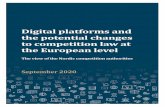 Digital platforms and the potential changes to competition law ......“Digital Platforms Inquiry – Final Report” 2 See e.g. the German government, which in January 2020 published