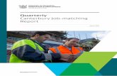 Quarterly Canterbury Job-matching Report · Quarterly Canterbury Job Matching Report – March 2016 1. Canterbury Economy Outlook Canterbury’s economic growth is expected to slow,