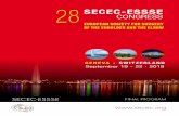 SECEC-ESSSE FINAL PROGRAM · Participants can pick up their personal Congress material at the registration desk, which will be open as follows Wednesday, 19th September: 15.30 -19.30