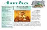 STHEODOSIUS ORTHODOX CATHEDRAL · Fr. John Office Hours Tuesday & Wednesday 10:00 AM - 1:00 PM *Articles for publication in the AMBO should be sub-mitted to: AMBO@sttheodosius.org