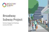 Broadway Subway Project · 2020. 10. 5. · Early Works Trolley Wire Relocation •The 14, 16 and 17 trolley bus routes have been rerouted to keep Broadway safe for workers and equipment
