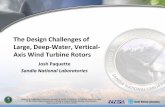 New The Design Challenges of Large, Deep-Water, Vertical- Axis … · 2013. 10. 14. · Modeling Approach Near-blade grid Vortex particles . Aerodynamic Modeling: CACTUS SNL/DOE 34