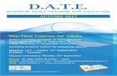 Date - Cover (2015) · 11th to Friday 15th September 9.30 am – 12 noon. Those enrolling for Monday classes should attend on Monday 11th September, Tuesday classes on Tuesday 12th