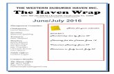 THE WESTERN SUBURBS HAVEN INC. The Haven Wrap · 2016. 8. 10. · The Western Suburbs Haven is holding a Christmas in July this year, please come along and celebrate a Winter Christmas.