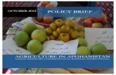 POLICY BRIEF - QARA Consulting, Inc. · 2016. 1. 5. · policy brief agriculture in afghanistan linking producers to markets (local, regional, international) ! ! !! october 2012