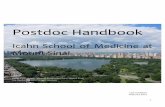 Postdoc Handbook - Icahn School of Medicine at Mount Sinai · 2020. 8. 21. · 1 . Postdoc Handbook . Icahn School of Medicine at Mount Sinai . Cover Photograph: View of Manhattan