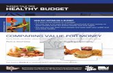 HEALTHY BUDGETvaccho.org.au/.../tucker_talk_tips_healthy_budget.pdf · HEALTHY EATING ON A BUDGET • It is easy to eat healthy on a budget • You can buy a lot more food if you