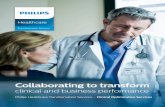 Collaborating to transform - Philips · Clinical optimization services Healthcare leaders continually strive to improve clinical and financial performance by focusing on clinical