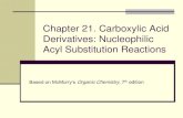 Chapter 21. Carboxylic Acid Derivatives: Nucleophilic Acyl ... · Halides into Amides Amides result from the reaction of acid chlorides with NH 3, primary (RNH 2) and secondary amines