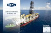 Investor Presentation September 2016 · September 2016 COPL was recognized as a TSX Venture 50® company in 2014. TSX Venture 50 is a trade-mark of TSX Inc. and is used under license.