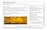 In Focus · tions, Christine Hauber-Editor. The club newsletter took on a professional look with Christine Hauber and Pat Nocerino partnering to take it to the next level. It was