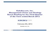 Kakaku.com, Inc. Management Vision and Strategy Result ...pdf.irpocket.com/C2371/qzIz/KmZo/t3lp.pdf · FY2012 3Q Results Highlights ... Finance 7.2% 2.7% Service 782 1,125 1,032 967