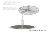 Charly - Stadler Form · 1. Place Charly at the desired position on a flat surface. Connect the mains cable (18) to a suitable plug socket. 2. Switch on the Charly fan at the controller