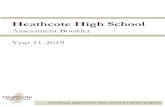 Heathcote High School · Heathcote High School Year 11 Preliminary Assessment Booklet 2019 Page 6 Student absence The student must make a genuine attempt at all assessment tasks and