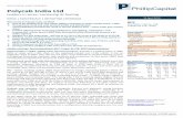 INSTITUTIONAL EQUITY RESEARCH Polycab India Ltdbackoffice.phillipcapital.in/Backoffice/Research... · Gupta Power KEC V-Guard Source: Company, PhillipCapital India Research Note: