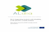 students with disability HE VET: needs analysisaldia-project.eu/wp-content/uploads/2016/12/R2.2_Supporting_stude… · 11.4 ALdia Reporting Template – Design meetings on the training