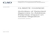 GAO-19-166, Accessible Version, Climate Change: Activities ...Around the world, climate change is predicted to affect precipitation levels, increase temperatures, and contribute to
