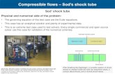 Compressible flows –Sod’s shock tube - Wolf DynamicsSod’ shock tube Compressible flows –Sod’s shock tube Physical and numerical side of the problem: • The governing equation