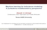 Sharath S. Girimaji · Sharath S. Girimaji Collaborators: Salar Taghizadeh and Freddie Witherden Texas A&M University NSF WORKSHOP ON EXUBERANCE OF MACHINE LEARNING IN TRANSPORT PHENOMENA