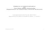 Patterns of Administration for The Ohio State University ... · OAA approved 10/2017 1 Patterns of Administration for ... Change and Innovation Integrity & Personal Accountability